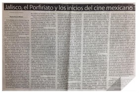 JALISCO, EL PORFIRIATO Y LOS INICIOS DEL CINE MEXICANO I.