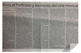 JALISCO, EL PORFIRIATO Y LOS INICIOS DEL CINE MEXICANO II.